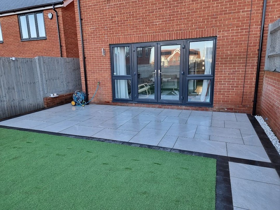 Porcelain patio in Burlesdon
