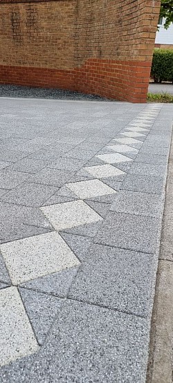 Block paved driveway