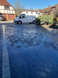 Block paving driveway installation in Hampshire