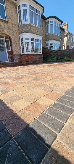 Block paved driveway