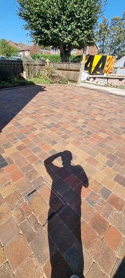 Landscaped driveway