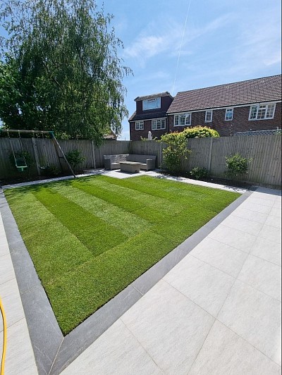 Patio installation in Whitley