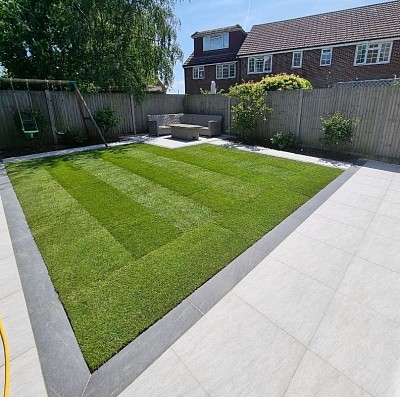 Patio installation in Whitley