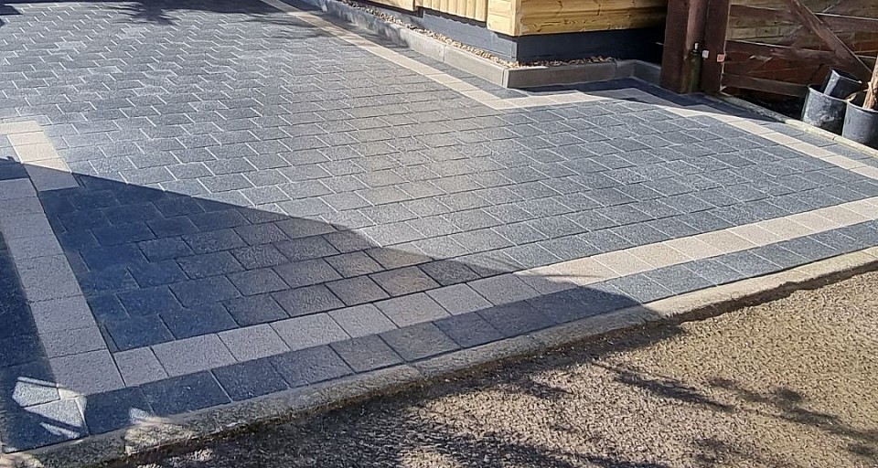Block paving driveway using Tobermore Sienna range, Whiteley Hampshire