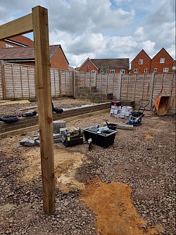 Work in landscape gardener