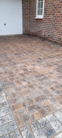 Driveway installed with drainage