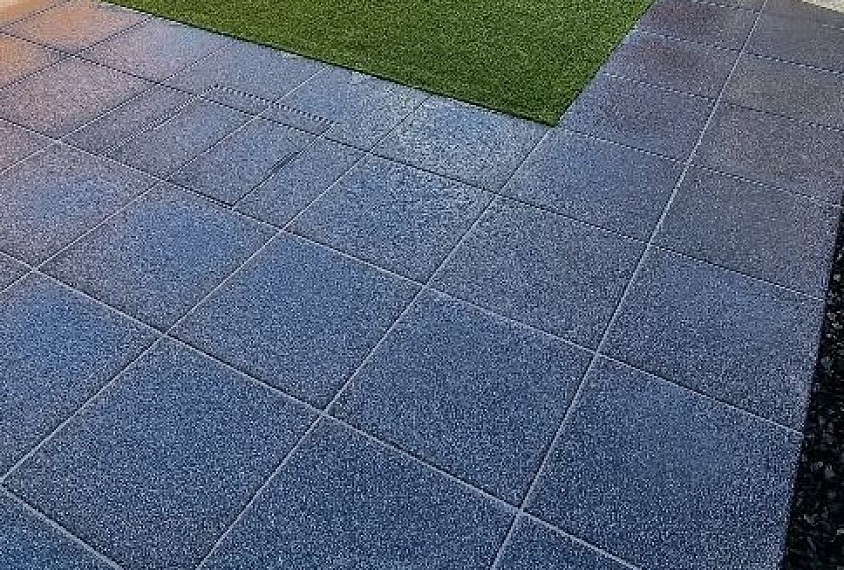 Granite look concrete paving, modern and robust